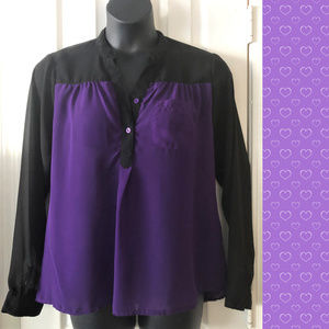 Sheer Button-Front Women's Blouse